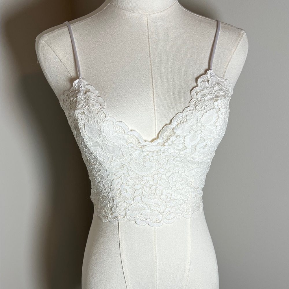 Elegant White Lace Cami